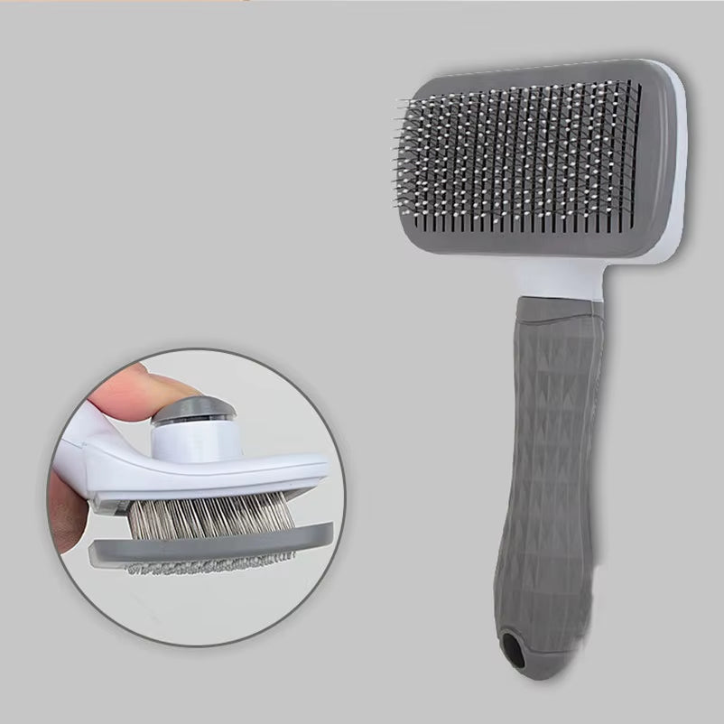 Pet Hair Removal Brush Cat to Float Hair Special Comb Beauty Massage Self-Cleaning Needle Comb Cat Supplies